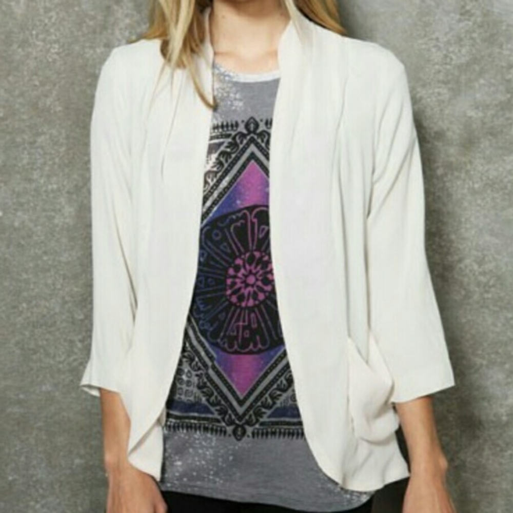 Kimchi Blue Mix Fabric Open Blazer - Picture 6 of 6